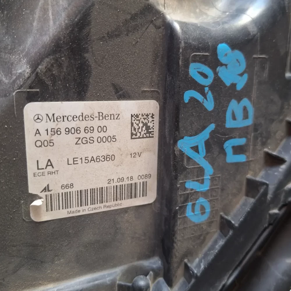 OPTICO IZQUIERDO (LH) MERCEDES BENZ GLA MB COMPATIBLE DESDE EL AÑO 2015 AL 2018 - Imagen 5