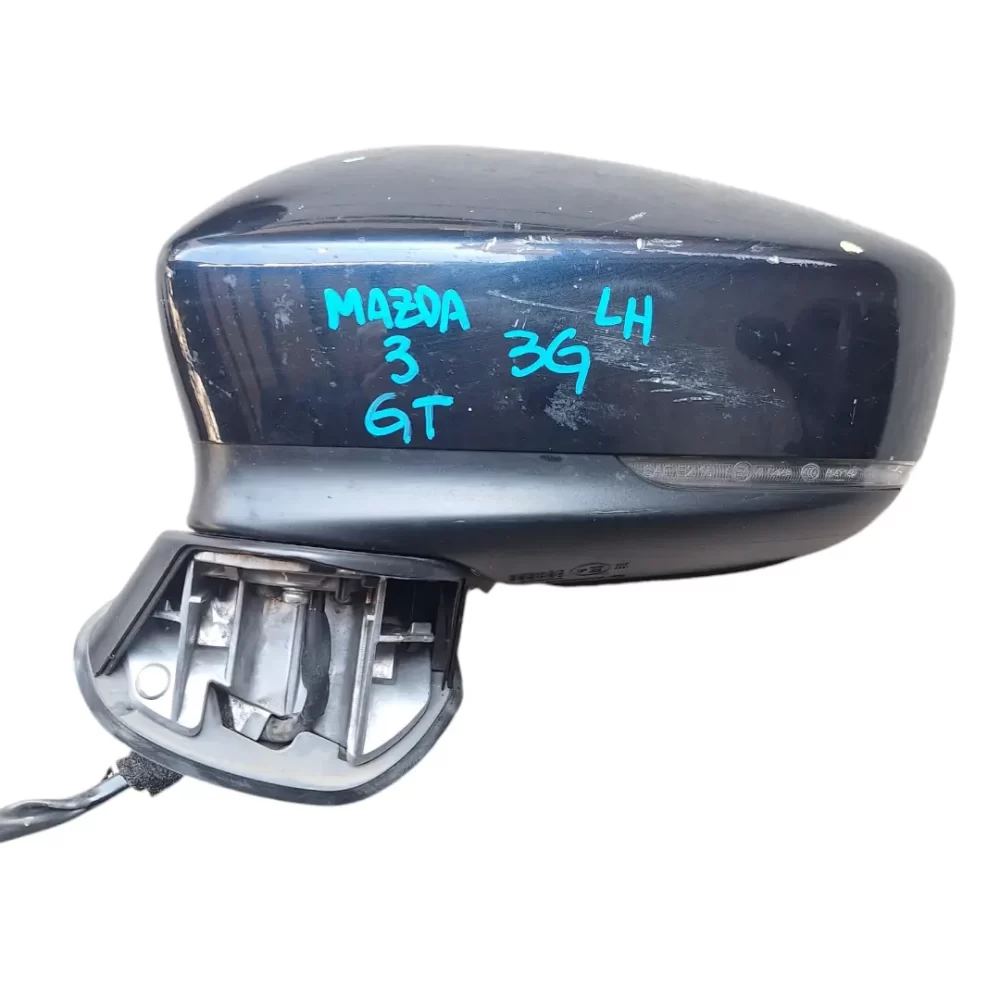 ESPEJO RETROVISOR IZQUIERDO (LH) MAZDA 3 SPORT 3G 2017 AL 2019 VERSIÓN GT - SIN LUNETA