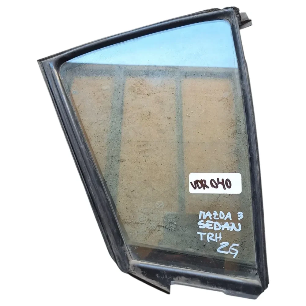 VIDRIO LUNETA TRASERO DERECHO MAZDA 3 2G SEDÁN 2009 AL 2014