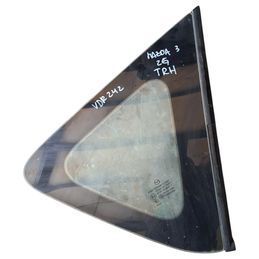 VIDRIO LUNETA TRASERO DERECHO MAZDA 3 2G 2009 AL 2014