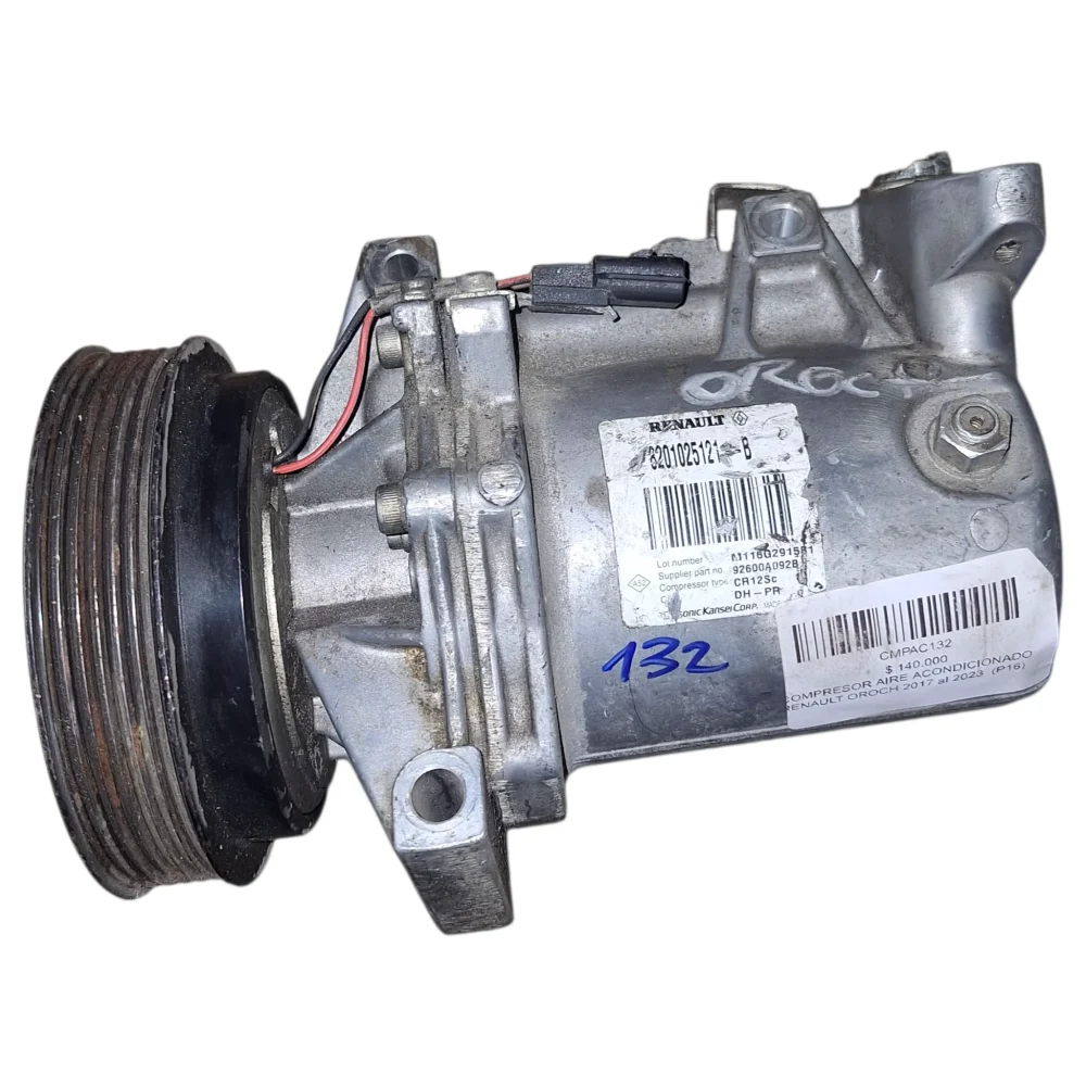 COMPRESOR AIRE ACONDICIONADO RENAULT OROCH 2017 al 2023
